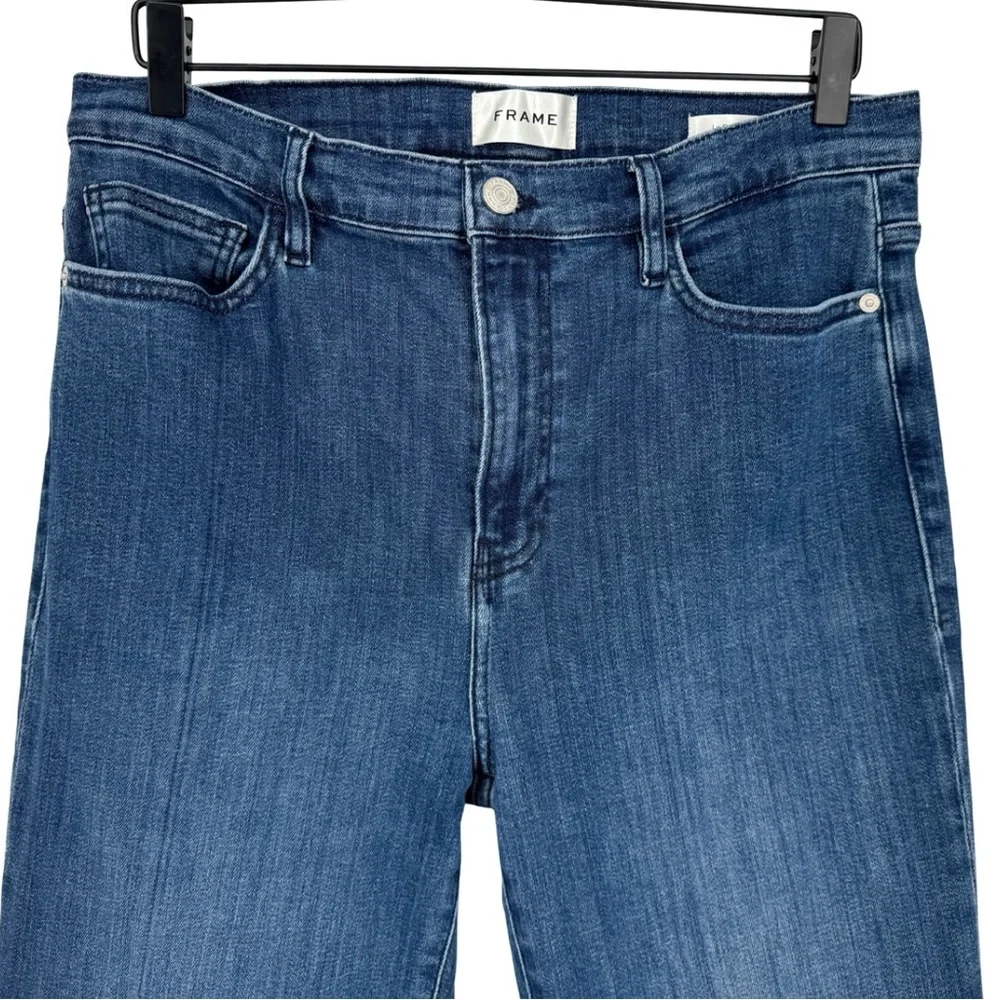 Frame Le Easy Flare Release Hem Jeans Thunderstorm Dark Wash‎ High-Waist 31